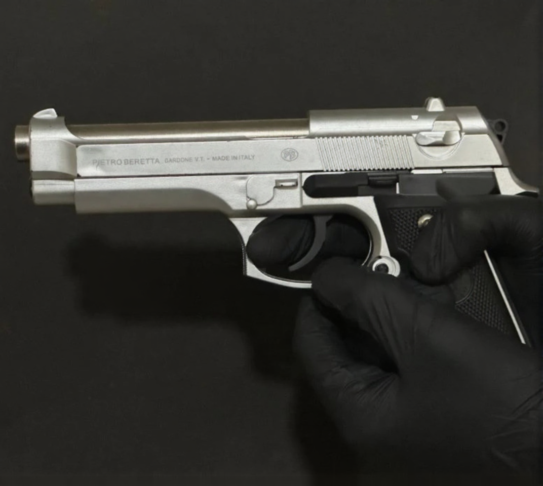 Silver M92 Beretta Airsoft Toy Gun | Realistic Design Safe Fun For Play